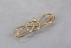 Мебельная ручка Giusti РГ 374 WMN672.128.KRGP золото глянцевое