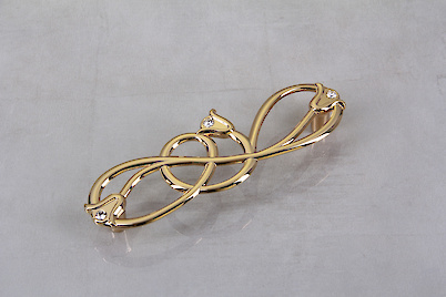 Мебельная ручка Giusti РГ 374 WMN672.128.KRGP золото глянцевое