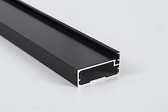 Фасадный рамочный профиль алюминиевый М21 черный BRUSH