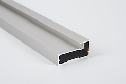 Фасадный рамочный профиль алюминиевый М4 алюминий BRUSH