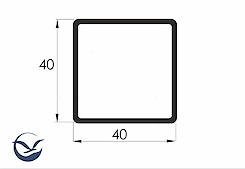 Труба квадратна алюмінієва анодована 40х40х2мм