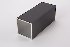 Труба квадратна алюмінієва пустотіла 40х40х2мм чорний BRUSH