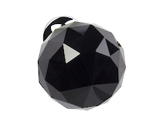 Мебельная ручка GTV Crystal A d=40мм, хром/черный кристалл