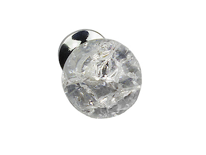 Мебельная ручка кнопка GTV Crystal C d=30мм, хром, кристалл