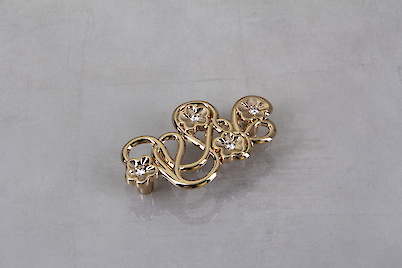 Мебельная ручка Giusti РГ 387 WMN665.074.KRGP золото глянцевое