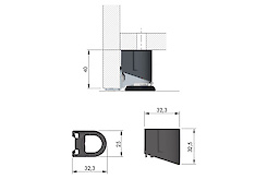 Spacer корпус для опори Integrato Italiana Ferramenta H=40 мм