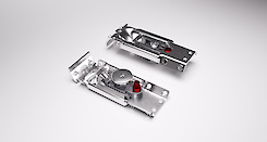 Прихований меблевий підвіс регульований Italiana Ferramenta LIBRA H1 для коробів верхнього ярусу з кріпленням на саморізи