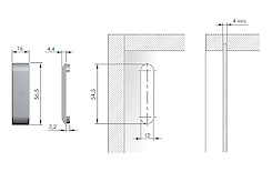 Заглушка маленька Italiana Ferramenta CC4 до підвісів LIBRA