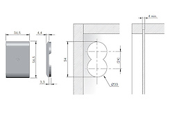 Заглушка Italiana Ferramenta CC2 до підвісів LIBRA біла
