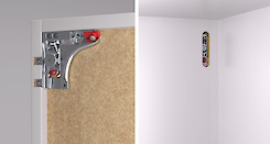 Прихований меблевий регульований підвіс Italiana Ferramenta LIBRA H6 (правий) для коробів верхнього і нижнього ярусів