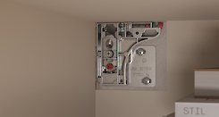 Прихований меблевий регульований підвіс Italiana Ferramenta LIBRA H6 (правий) для коробів верхнього і нижнього ярусів