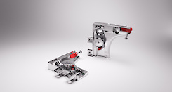 Прихований меблевий регульований підвіс Italiana Ferramenta LIBRA H6 (лівий) для коробів верхнього і нижнього ярусів