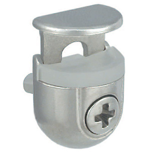 Полкодержатель для стеклянных полок Peki Italiana Ferramenta под запрессовку никель