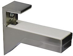 Меблевий полицетримач для скляних полиць і поличок з ДСП Kalabrone Maxi Italiana Ferramenta в кольорі нікель