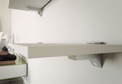 Меблевий полицетримач для скляних полиць і поличок з ДСП Kalabrone Maxi Italiana Ferramenta в кольорі нікель