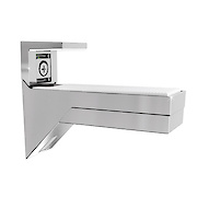 Меблевий полицетримач для скляних полиць і поличок з ДСП Kalabrone Maxi Italiana Ferramenta в кольорі нікель