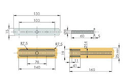 Кріплення для прихованого полицетримач Triade Mini Italiana Ferramenta