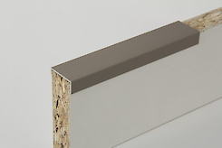 Планка торцева асиметрична алюмінієва С181 для плити 18 мм L=5500мм коньяк