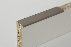 Планка торцева асиметрична алюмінієва С181 для плити 18 мм L=5500мм коньяк