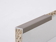 Планка торцева асиметрична алюмінієва для плити 18 мм L = 5500мм інокс (коньяк) (С181)