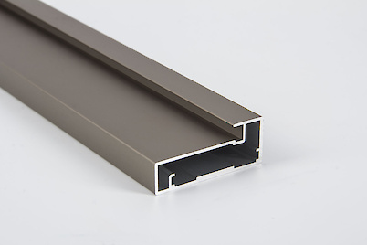 Фасадный алюминиевый профиль М41 L=5950 мм инокс (коньяк)