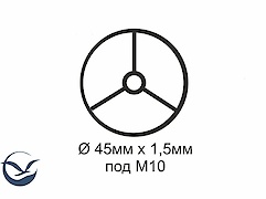 Труба кругла алюмінієва 45x1,5мм L=5950мм з різьбленням під М10 алюміній