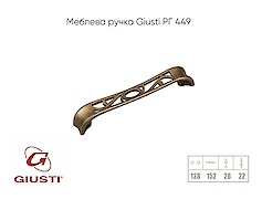 Мебельная ручка Giusti РГ 449 WMN706.128.00D1 