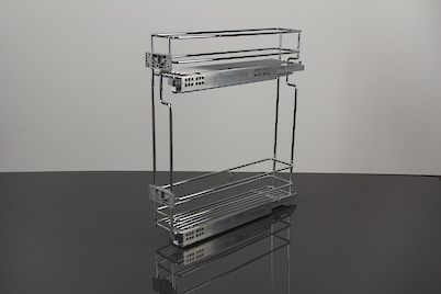 Карго Vibo дворівневе бічне праве з прихованими напрямними часткового висування з дотягувачем для модуля 150 мм