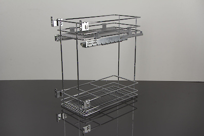 Карго Vibo дворівневе з відсіком для пляшок з прихованими напрямними часткового висування з дотягувачем для модуля 300 мм