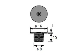 Зворотня планка з муфтою для систем відкривання фасадів без ручок Hettich Push to Open (P20) (45550)