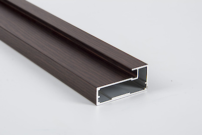Фасадный алюминиевый профиль М4 L=5950 мм венге