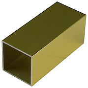 Труба квадратна алюмінієва пустотіла 45х45х2мм золото поліроване