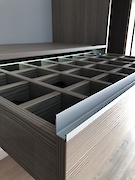 Врізний торцевий алюмінієвий профіль-ручка Н2 алюміній під плиту