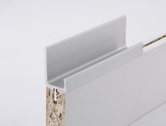 Врізний торцевий алюмінієвий профіль-ручка Н2 алюміній під плиту 18мм довжина 5950мм