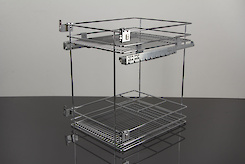 Карго Vibo дворівневе з відсіком для пляшок з прихованими напрямними часткового висування з доводчиком для модуля 450 мм