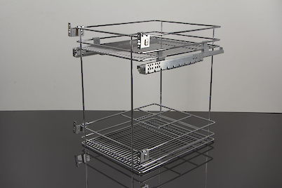 Карго Vibo дворівневе з відсіком для пляшок з прихованими напрямними часткового висування з дотягувачем для модуля 450 мм