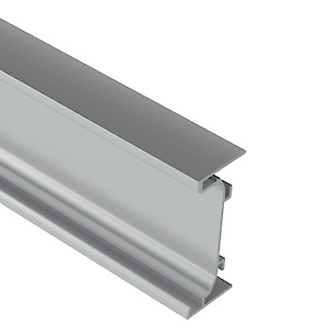 Профиль C-образный Zobal серебро для фасадов без ручек под ленту LED длина 3,5м