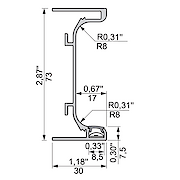 Профіль алюмінієвий „C” – LED Zobal