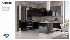 MDF-панель Rehau 19.6мм Rauvisio Brilliant Moro 5112B HG (Черный)