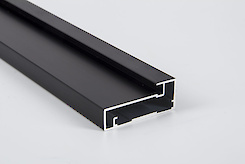 Фасадный рамочный профиль алюминиевый М41 черный BRUSH