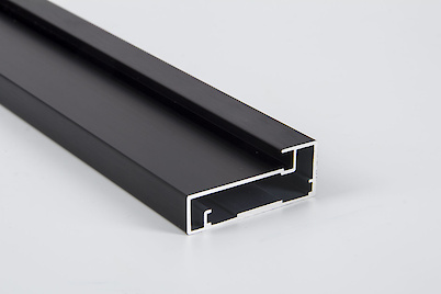 Фасадный алюминиевый профиль М41 L=5950 мм черный BRUSH