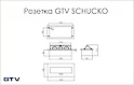 Настольный удлинитель для розеток GTV, встраиваемый алюминий