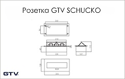 Настільний подовжувач для розеток GTV, вбудований алюмінієвий