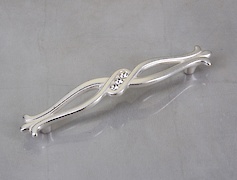 Мебельная ручка Giusti РГ 486 WMN.715.128.KRM5 венецианское серебро