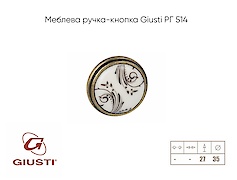 Мебельная ручка-кнопка Giusti РГ 514 P77.01.H2.D1G 