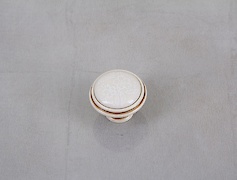 Мебельная ручка-кнопка Giusti РГ 518 P77.01.F3.T5G золото винтажное с керамикой