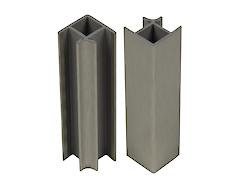 Куточок універсальний 90°Scilm до пластикового цоколю H=100 під нержавійку