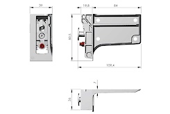 Прихований меблевий регульований підвіс LIBRA H7 (лівий) для коробів верхнього і нижнього ярусів під прикручування.