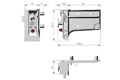 Прихований меблевий регульований підвіс Italiana Ferramenta LIBRA H7 (правий) для коробів верхнього і нижнього ярусів під запрессовку для планки.