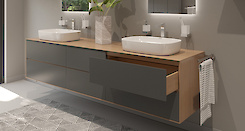 Прихований меблевий регульований підвіс Italiana Ferramenta LIBRA H7 (правий) для коробів верхнього і нижнього ярусів під запрессовку для планки.